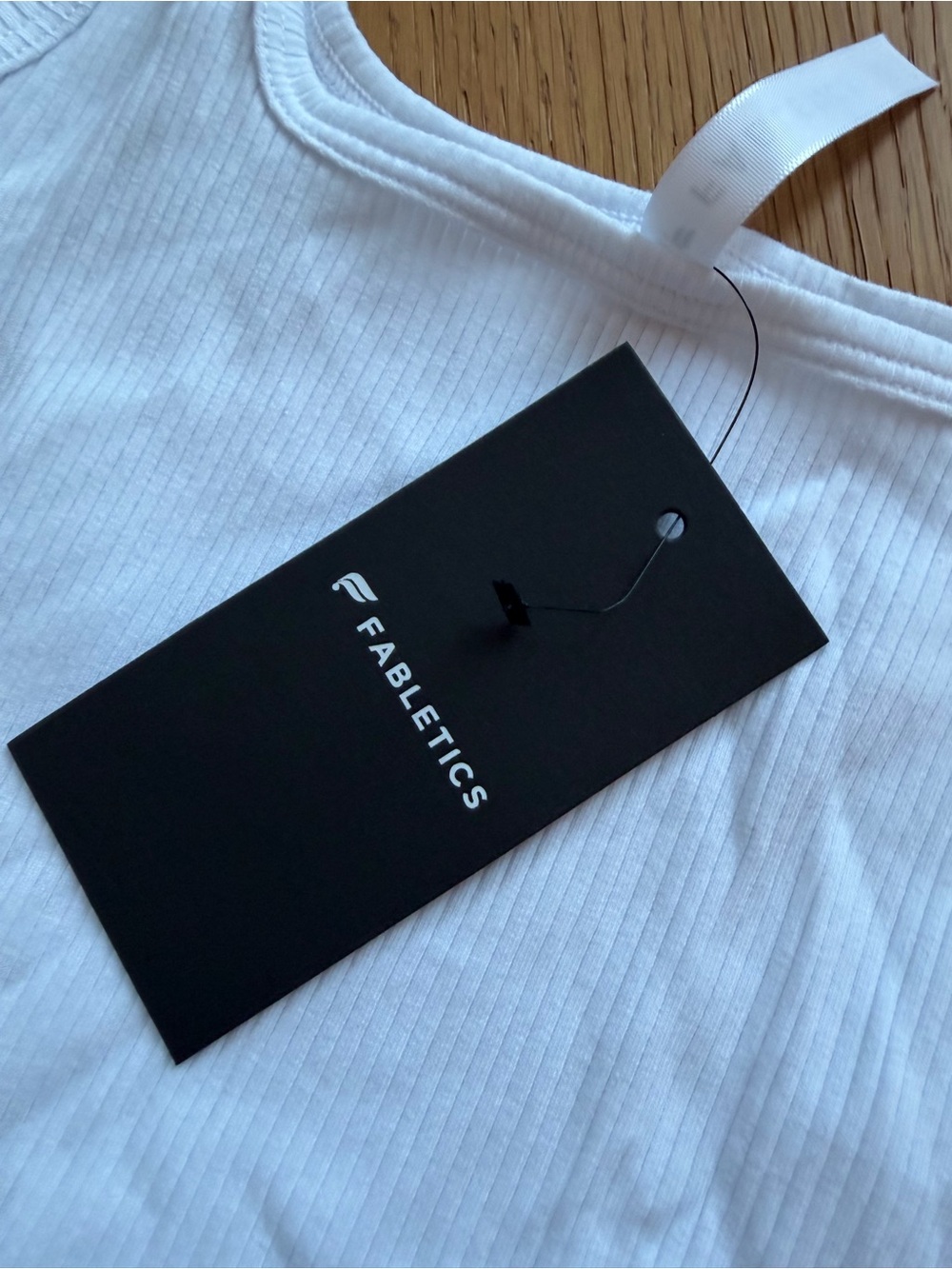 Fabletics White Ribbed Square-Neck Tank - Picture 5 of 7
